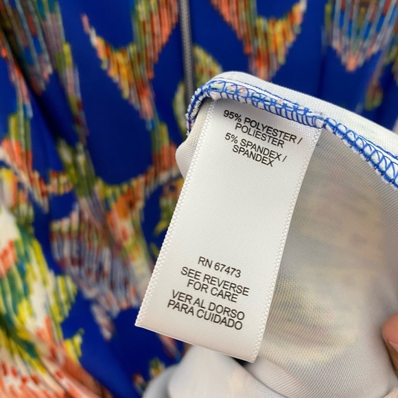 GABBY SKYE Nordstrom A-Line Pleated Abstract Art Sleeveless Knee Length Dress - Picture 5 of 6